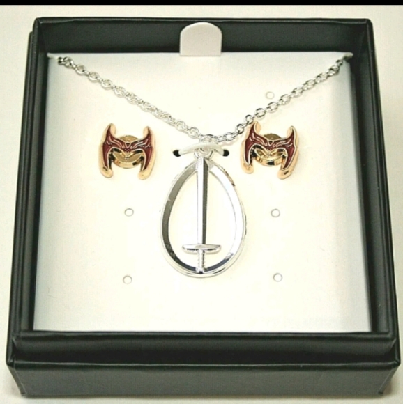 Marvel Studios WandaVision Sword Necklace & Earring Set Witch S.W.O.R.D MIB New - Picture 1 of 4